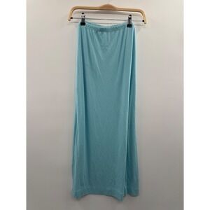 NWT Paris Georgia Free-est Straight Line Maxi Skirt Women's Medium Light Blue